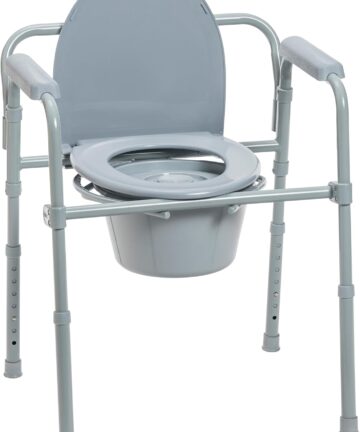 Steel Folding Bedside Commode (11148-1)