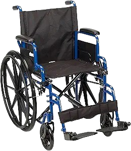 Blue Streak Wheelchair w/ Flip-Back Arms 16 Inches