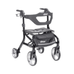Drive Medical Nitro Sprint Rollator - lightweight aluminum mobility walker with 4 wheels, padded seat, and storage pouch for seniors and elderly users